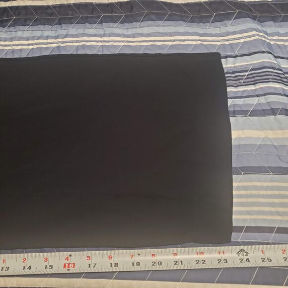 J. Jill Size M/L Black Cropped Wide Leg Pull On Rayon Pants Wide Waistband - Picture 9 of 10